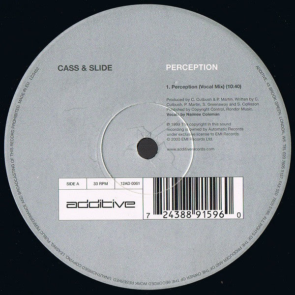 Cass & Slide : Perception (12")