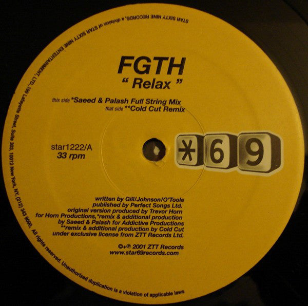 Frankie Goes To Hollywood : Relax (Remixes) - (Disc 2 of 2) (12", Dis)