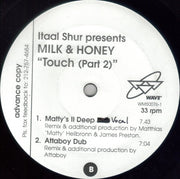 Itaal Shur Presents Milk & Honey : Touch (Part 2) (12")