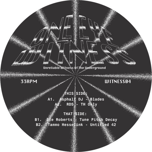 Asphalt DJ, RDS (10), Ste Roberts, Tammo Hesselink : WITNESS04 (12", EP)