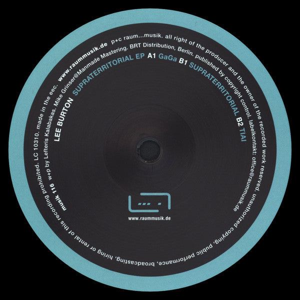 Lee Burton : Supraterritorial EP (12", EP)