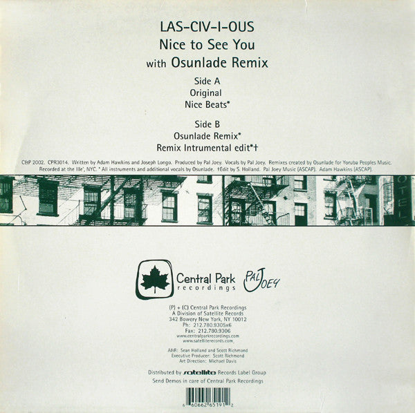 Las-Civ-I-Ous : Nice To See You (12")
