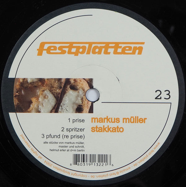 Markus Müller : Stakkato (12")
