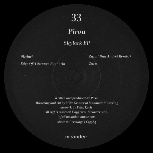 Pîrvu : Skylark EP (12", EP)