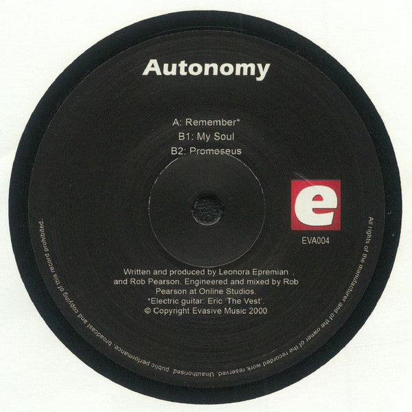 Autonomy : Autonomy (12", RE)