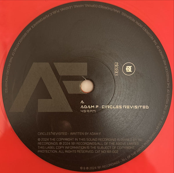 Adam F : Circles Revisited / Reboots  (12", Ora)