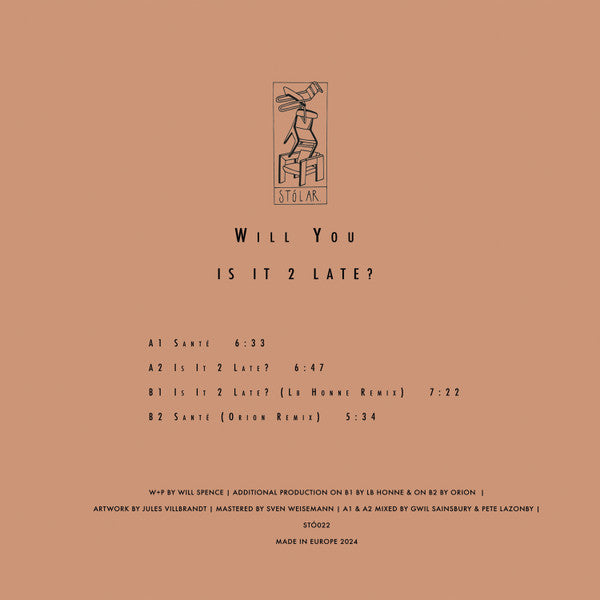 Will You :  Is It 2 Late? (12", EP)