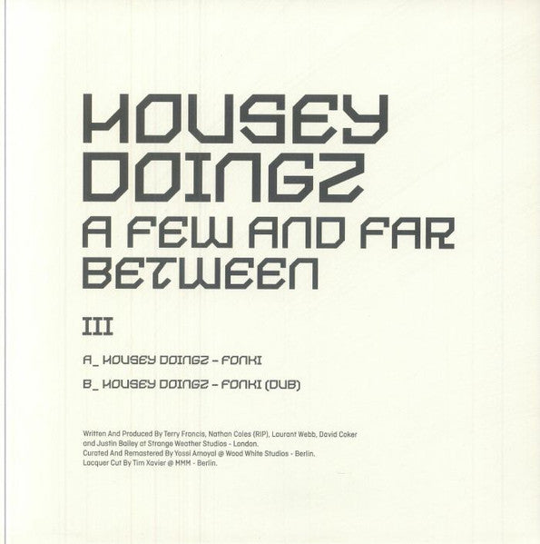 Housey Doingz : A Few And Far Between III (10", Comp)