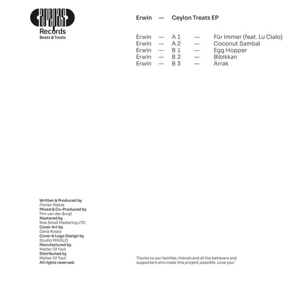 Erwin (35) : Ceylon Treats EP (12", EP)