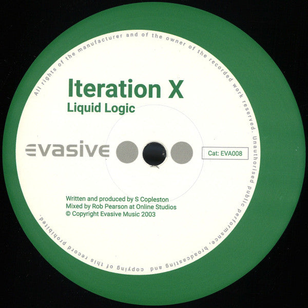 Iteration X : Timecheck / Liquid Logic (12", RP)