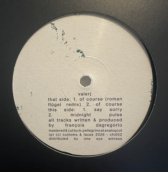 Valerj : Of Course (12")