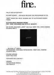Tiefschwarz : Issst (12", S/Sided, Promo)