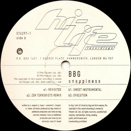 BBG : Snappiness (12")