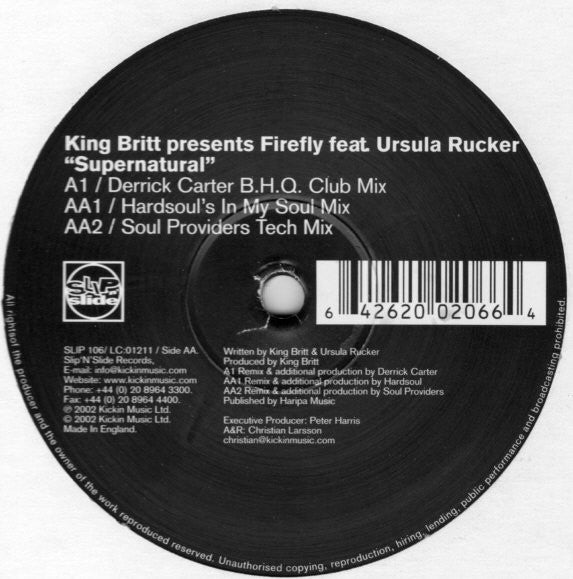 King Britt Presents Firefly Feat. Ursula Rucker : Supernatural (12")