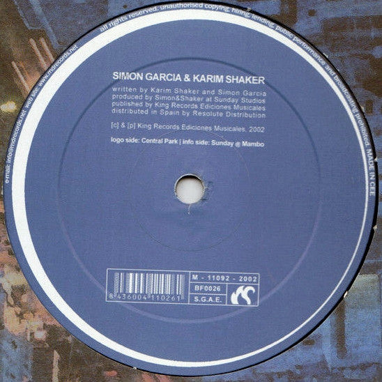 Simon Garcia & Karim Shaker* : Sunday @ Mambo (12")