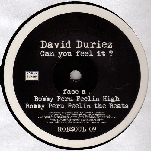 David Duriez : Can You Feel It? (12")