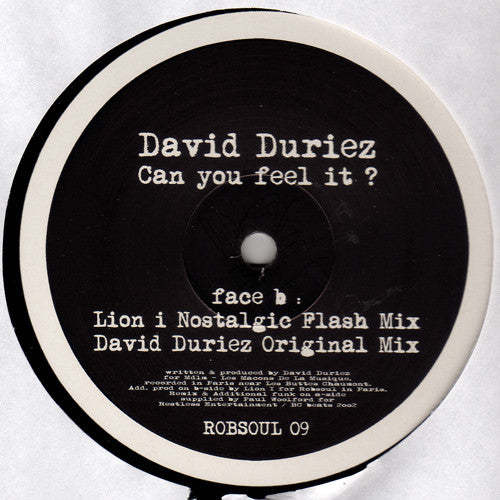 David Duriez : Can You Feel It? (12")