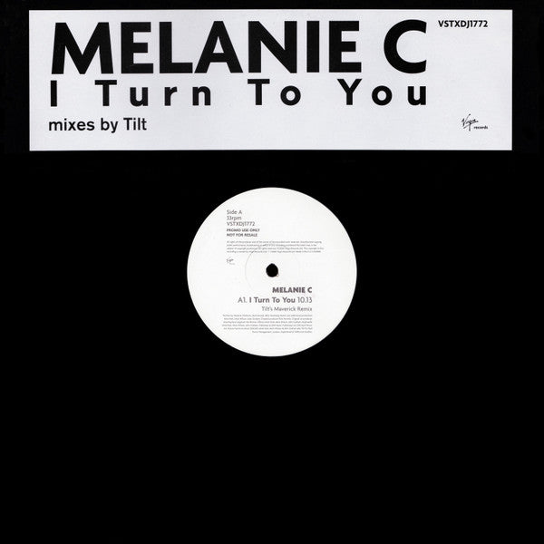 Melanie C : I Turn To You (Mixes By Tilt) (12", Promo)