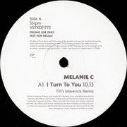 Melanie C : I Turn To You (Mixes By Tilt) (12", Promo)