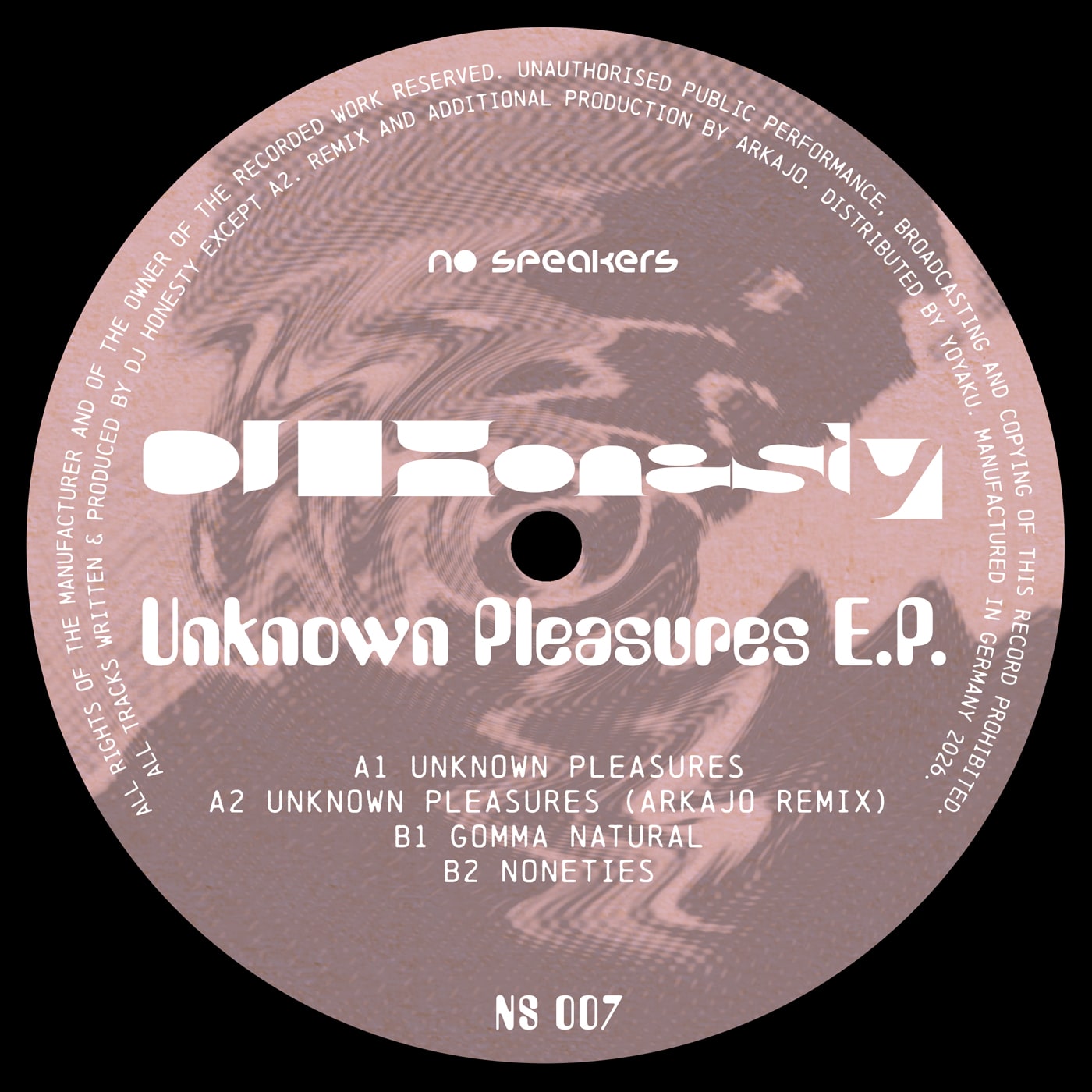 Dj Honesty - Unknown Pleasures EP (No Speakers) (M)