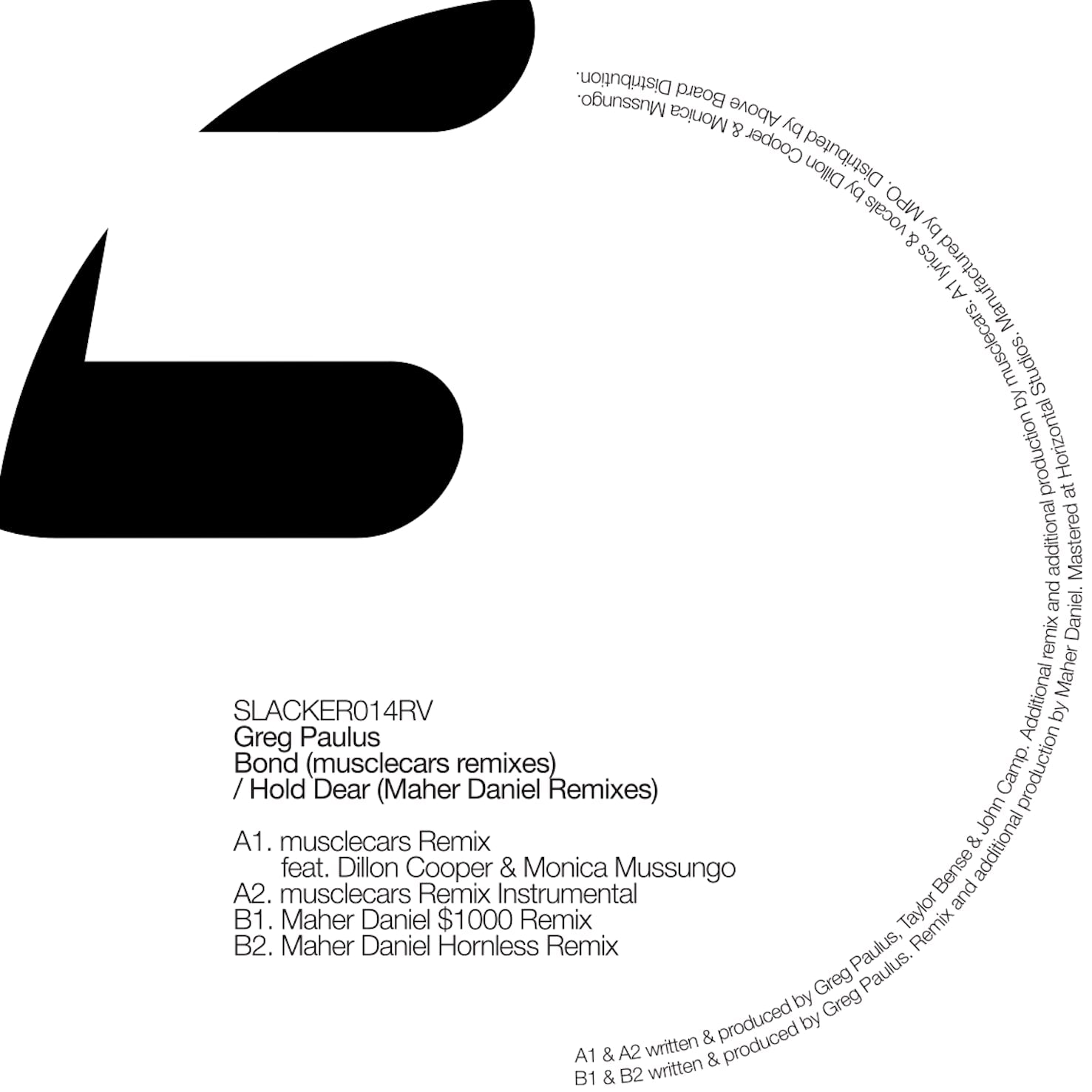 Greg Paulus - Musclecars & Maher Daniel Remixes (Slacker 85) (M)