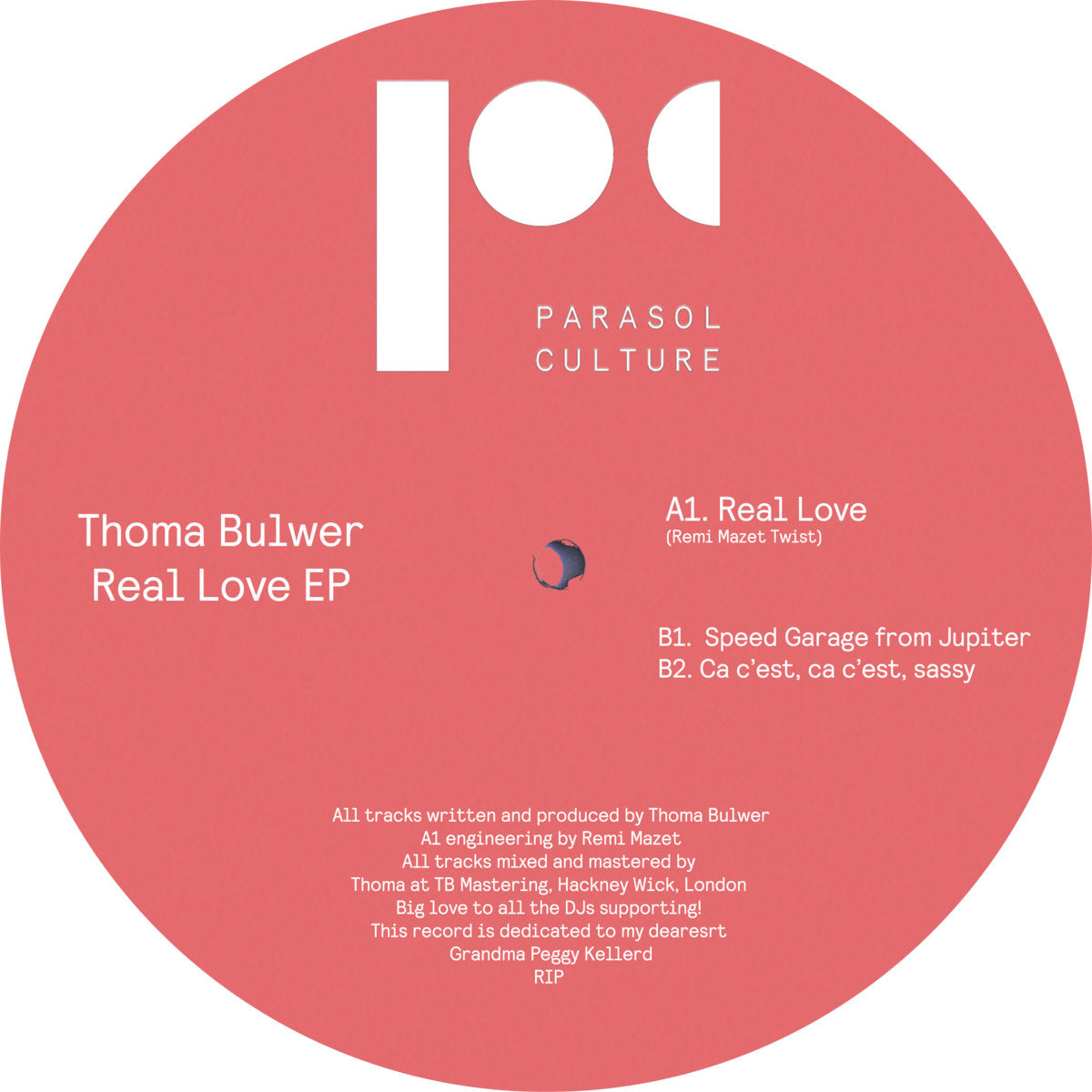 Thoma Bulwer - Real Love EP (Parasol Culture) (M)