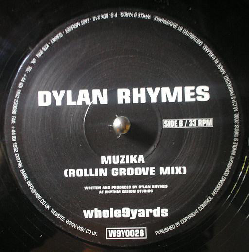 Dylan Rhymes : Muzika (12")