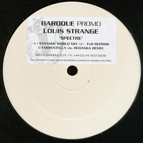 Louis Strange : Spectre (12", Promo, W/Lbl, Sti)