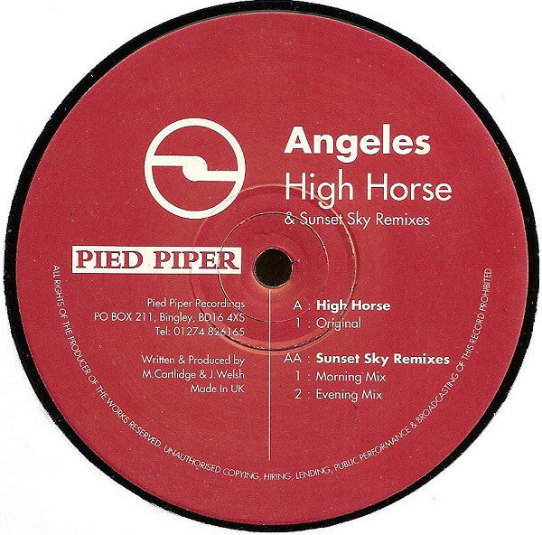 Angeles : High Horse (& Sunset Sky Remixes) (12")