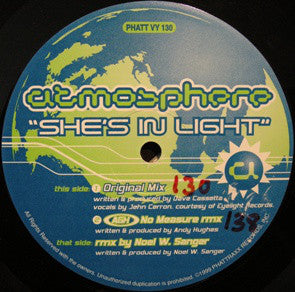 Atmosphere (3) : She's In Light (12")