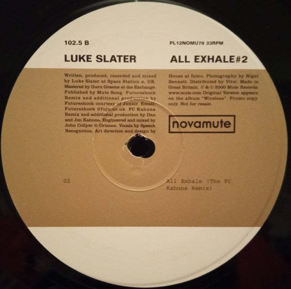 Luke Slater : All Exhale (2x12", Ltd, Promo)