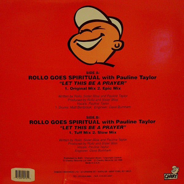 Rollo Goes Spiritual With Pauline Taylor : Let This Be A Prayer (12")