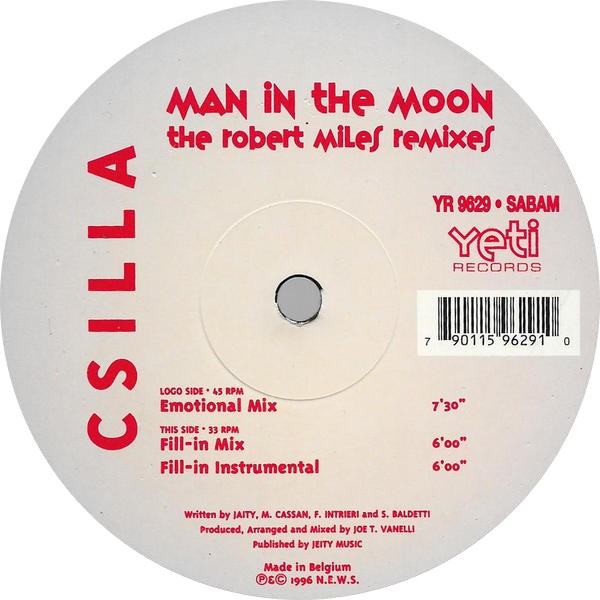 Csilla : Man In The Moon (The Robert Miles Remixes) (12")