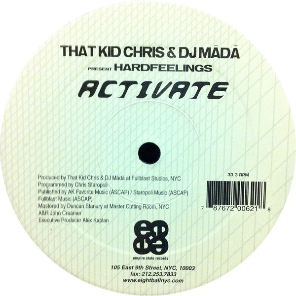 That Kid Chris & DJ Mãdã Present Hardfeelings : Activate (12")