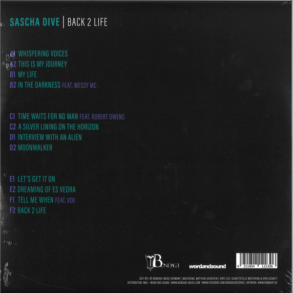 Sascha Dive : Back 2 Life (3x12", Album)