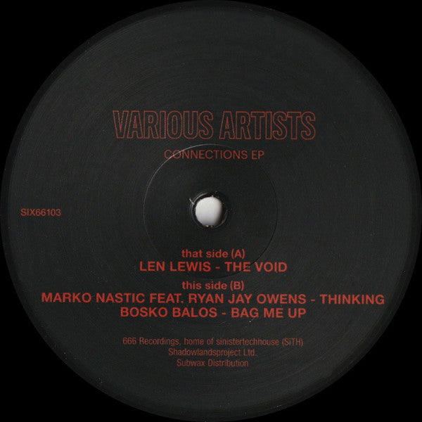 Len Lewis, Marko Nastić, Bosko Balos : Connections EP (12", EP)