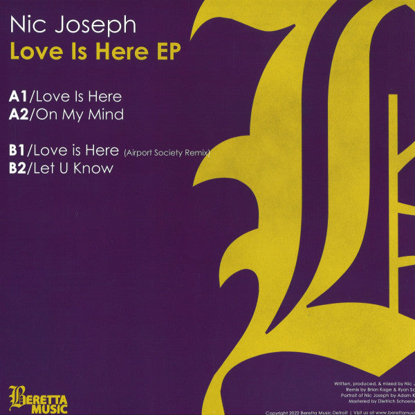 Nic Joseph : Love is Here EP (12", EP)