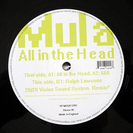 Mula : All In The Head (12")