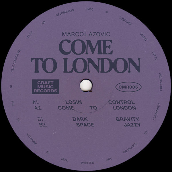 Marco Lazovic : Come To London EP (12", EP)