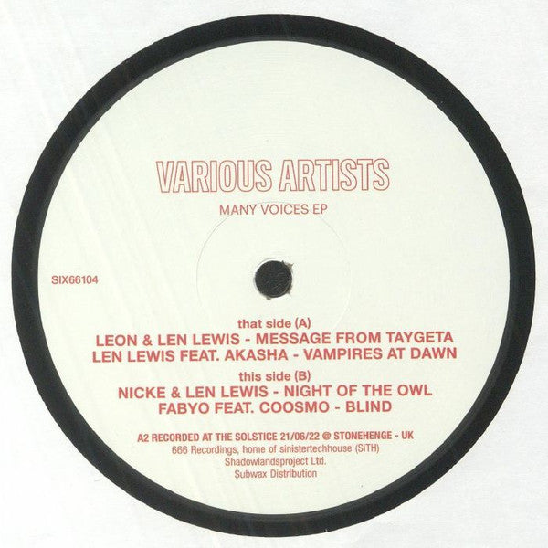 Leon, Len Lewis, Nicke, Fabyo :  Many Voices EP (12", EP)