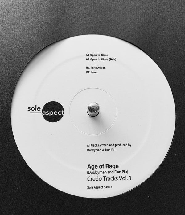 Age Of Rage (2) : Credo Tracks Vol. 1 (12", EP)