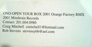 Yoko Ono : Open Your Box - The Orange Factory Remix (12", W/Lbl)