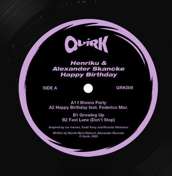 Henriku & Alexander Skancke : Happy Birthday (12", EP)