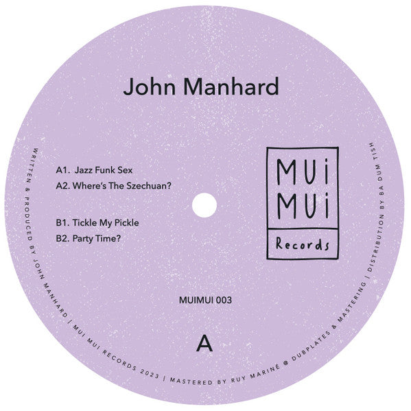 John Manhard : MUIMUI003 (12")