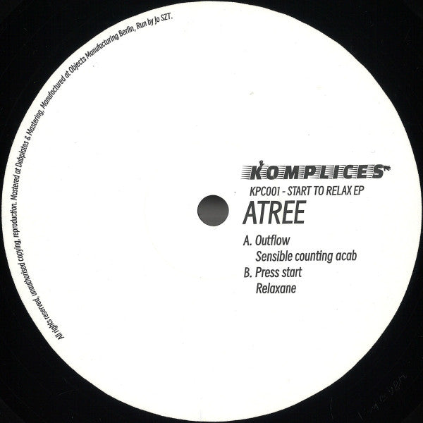 Atree : Start To Relax EP (12", EP)