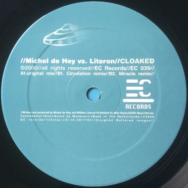 Michel De Hey vs. Literon : Cloaked (12")