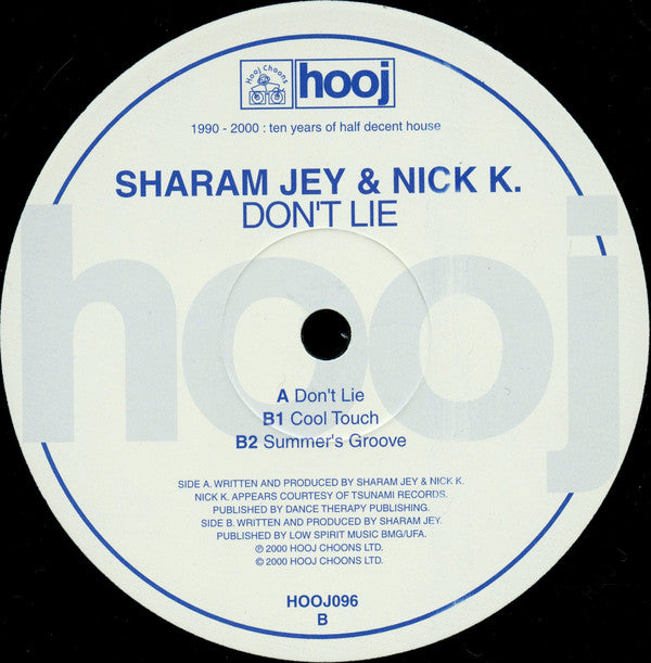 Sharam Jey & Nick K.* : Don't Lie (12")
