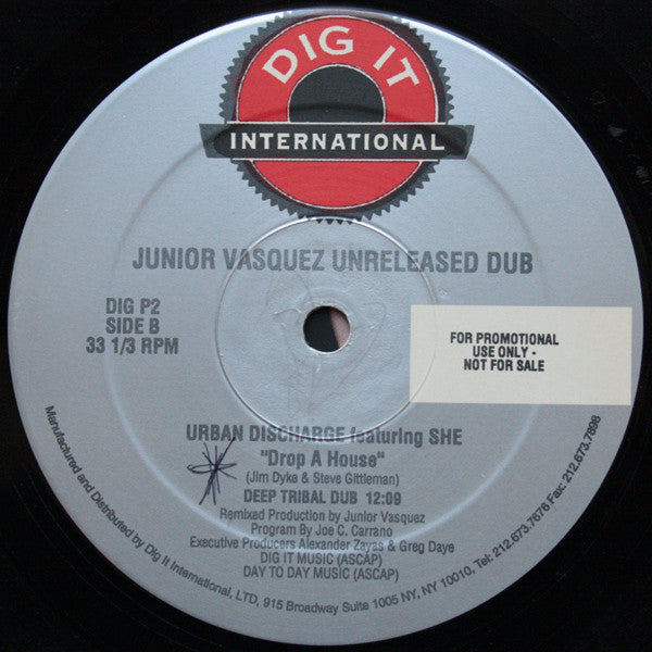 Thelma Houston / Urban Discharge : Junior Vasquez Unreleased Dub (12", Promo)
