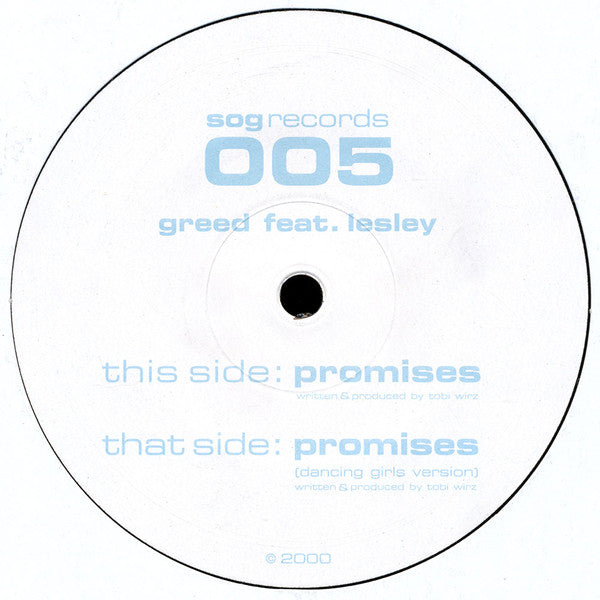 Greed (2) Feat. Lesley : Promises (12")