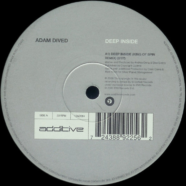 Adam Dived : Deep Inside (12")
